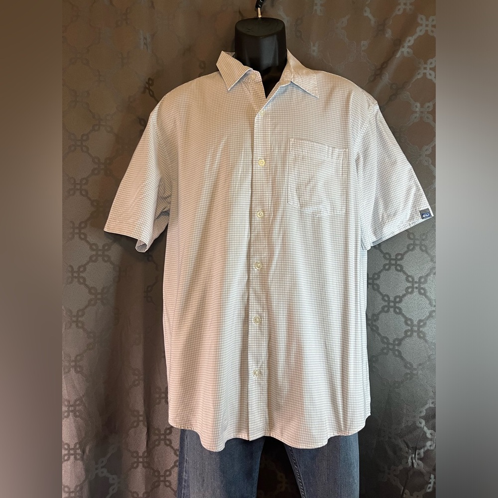 Quicksilver Men’s Small Short Sleeve Collared Plaid Shirt